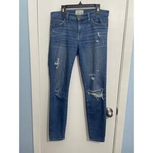 Current Elliott Jeans Size 28 Mid Rise Stiletto Skinny Distressed Festival Read